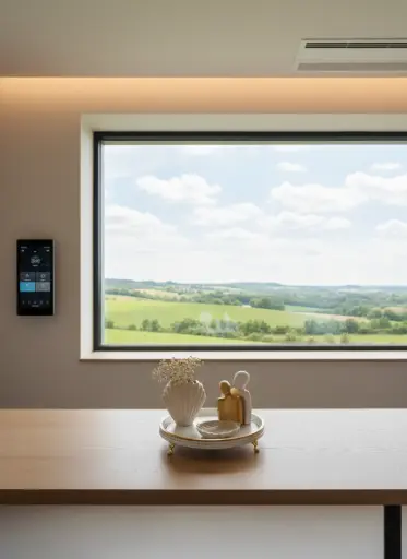 طقم ديكور "صدفة" فاخر - 5 قطع (صينية، مزهرية، وتماثيل) بلمسة ذهبية